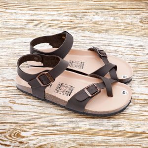 Sandal Đế Trấu BIOLINE Official Quai Da Bò Đan Chéo Xỏ Ngón - DK14